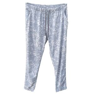 Lululemon Floral Jogger Pants Light Grey Women’s Size 8 Elastic Waist Pull On